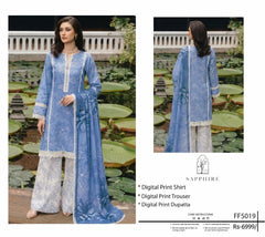 Sapphire Printed Lawn 3 Piece Suit Dubai - Summer 2026 | Code FF-5019 Design A