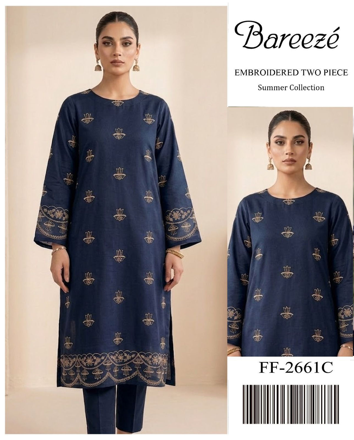 Bareeze Lawn 2 Piece Suit Dubai - Summer 2026 | Code 2661 Design B