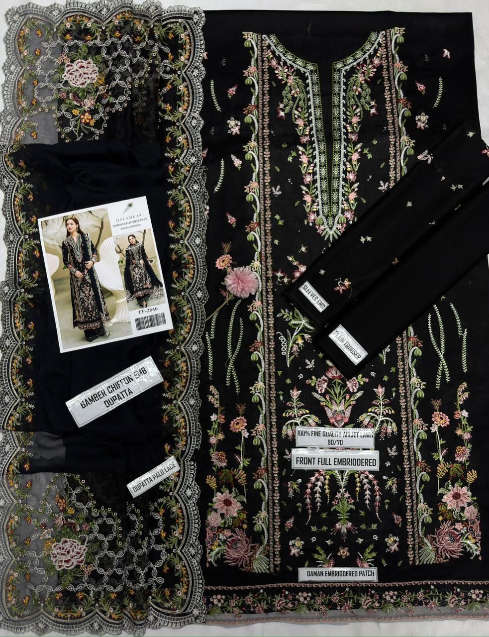 Qalamkar Embroidered Lawn 3 Piece Suit - Summer 2026 | Code 2646