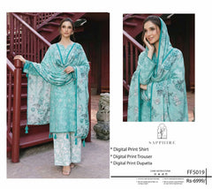Sapphire Printed Lawn 3 Piece Suit Dubai - Summer 2026 | Code FF-5019 Design B