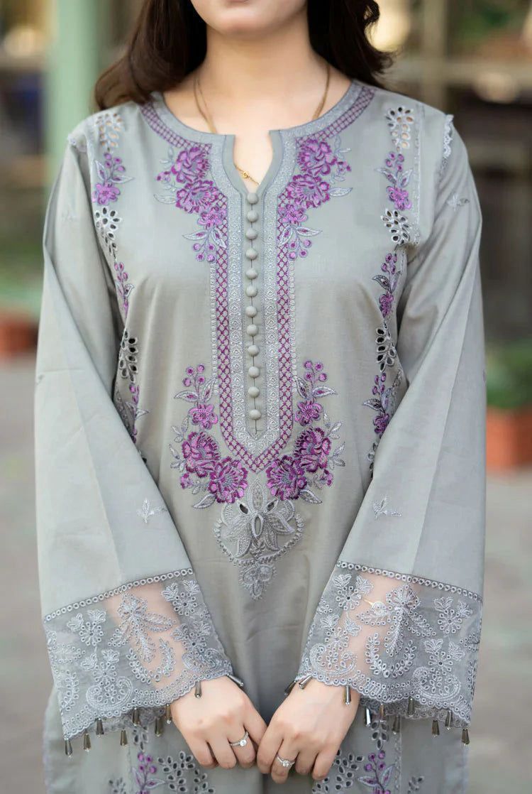 Mushq Luxury Chikan Kari Lawn – 3 Piece Unstitched Summer Collection (Most Demanding Edition)