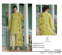 Sapphire Printed Lawn 3 Piece Suit Dubai - Summer 2026 | Code FF-5019 Design D